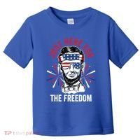 Just Here For The Freedom Fireworks Director Lincoln Gift Toddler T-Shirt thumb 0