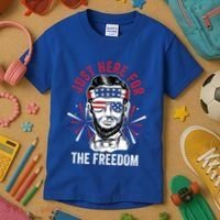 Just Here For The Freedom Fireworks Director Lincoln Gift Kids T-Shirt thumb 3
