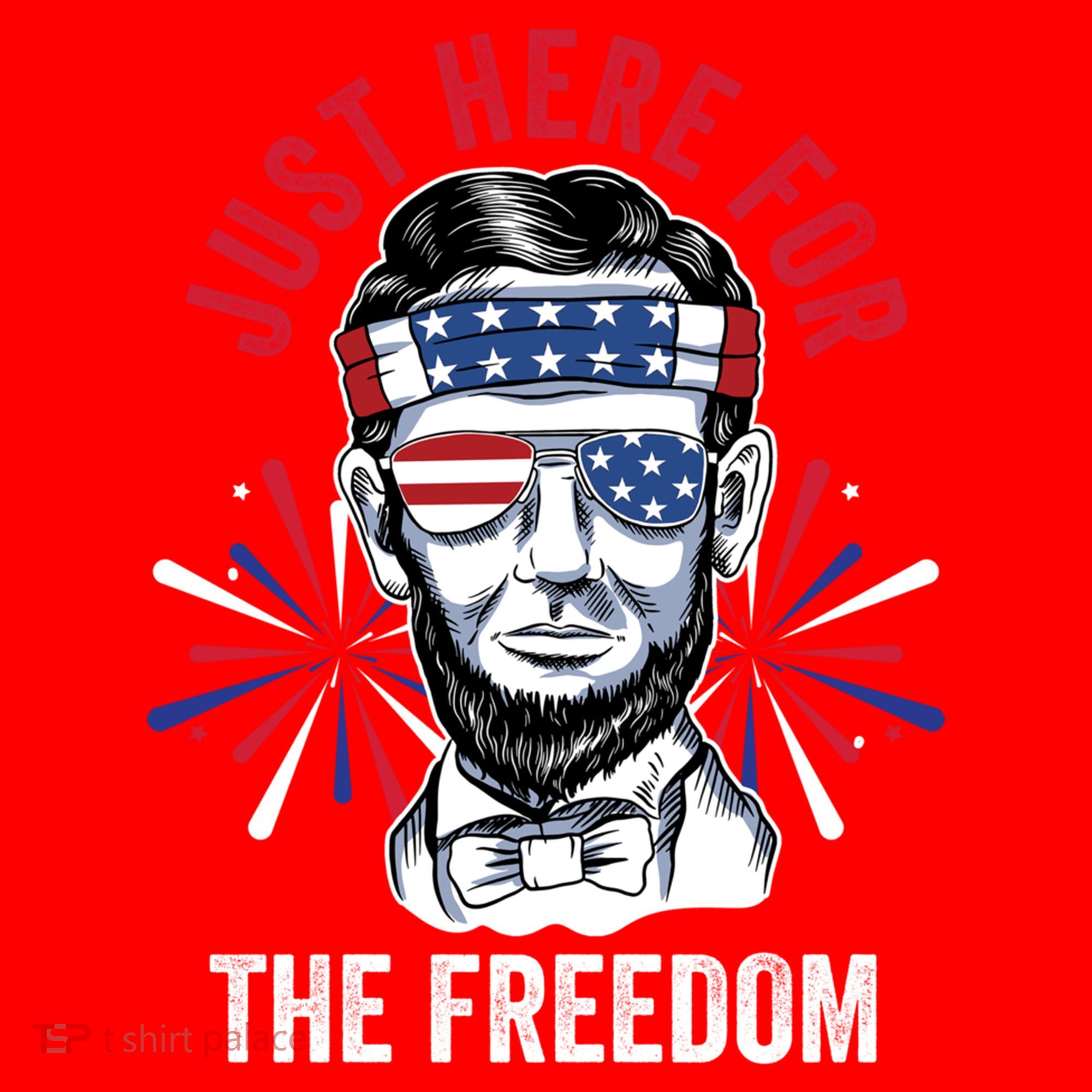 Just Here For The Freedom Fireworks Director Lincoln Gift Santa Hat