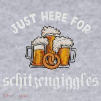 Just Here For Schitzengiggles Oktoberfest Drinking Team Women's Racerback Cropped Tank thumb 2