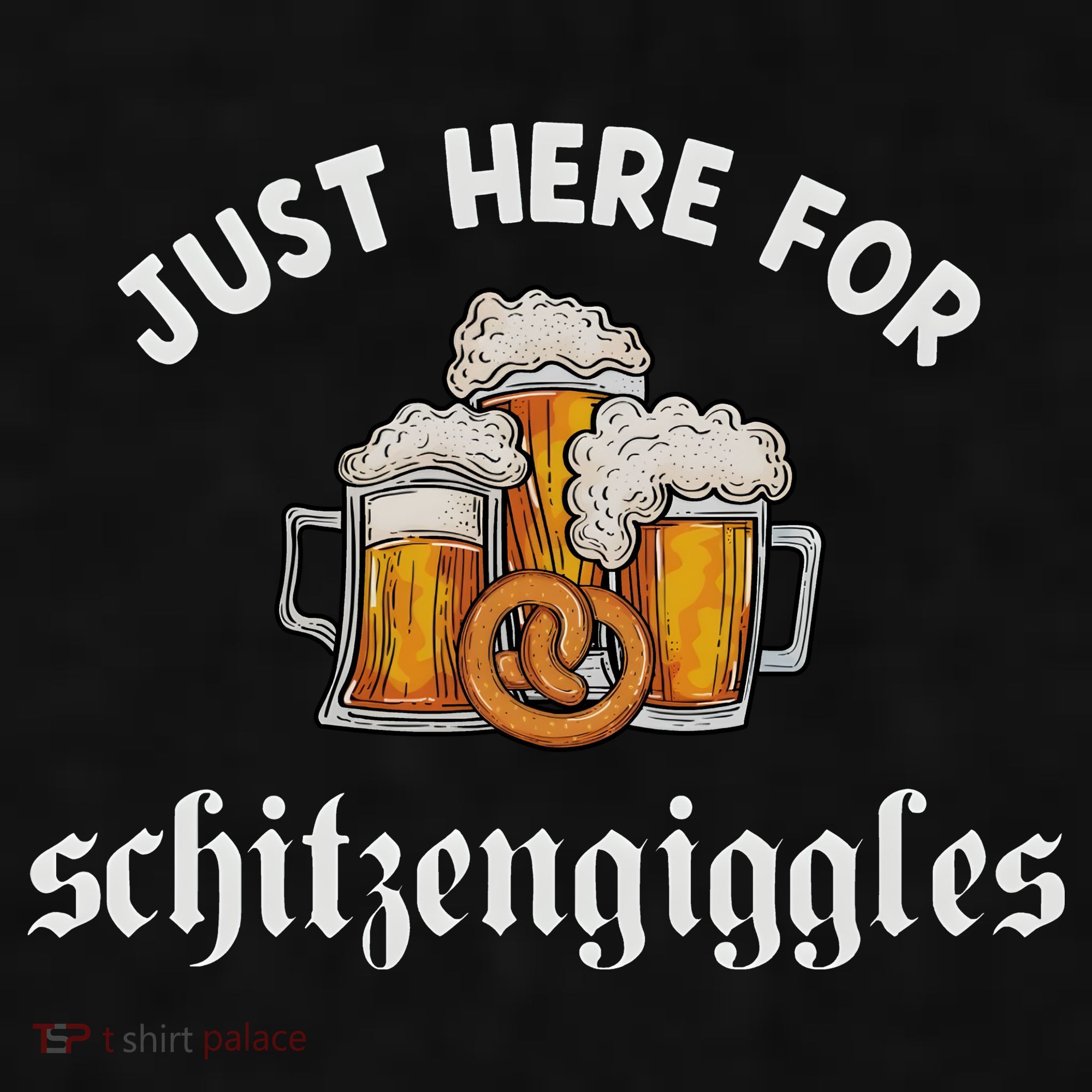 Just Here For Schitzengiggles Oktoberfest Drinking Team Ladies PosiCharge Tri-Blend Wicking Tank