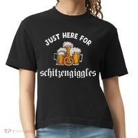 Just Here For Schitzengiggles Oktoberfest Drinking Team Comfort Colors Boxy T-Shirt thumb 0