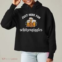 Just Here For Schitzengiggles Oktoberfest Drinking Team Ladies Heavyweight Boxy Pullover Hoodie thumb 0