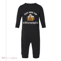 Just Here For Schitzengiggles Oktoberfest Drinking Team Infant Fleece One Piece thumb 0