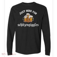 Just Here For Schitzengiggles Oktoberfest Drinking Team Comfort Colors Heavyweight Long Sleeve T-Shirt thumb 0