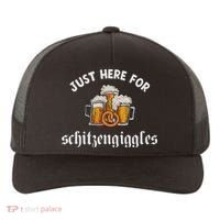 Just Here For Schitzengiggles Oktoberfest Drinking Team Yupoong Adult 5-Panel Trucker Hat thumb 0