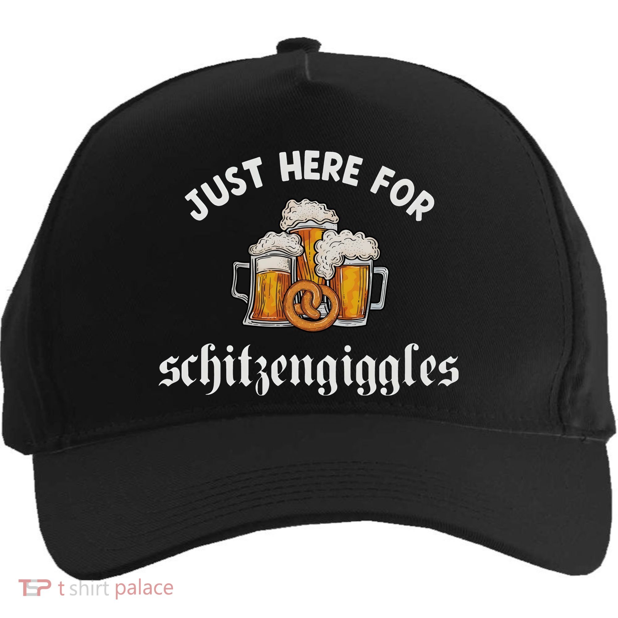 Just Here For Schitzengiggles Oktoberfest Drinking Team Five-Panel Snapback Cap