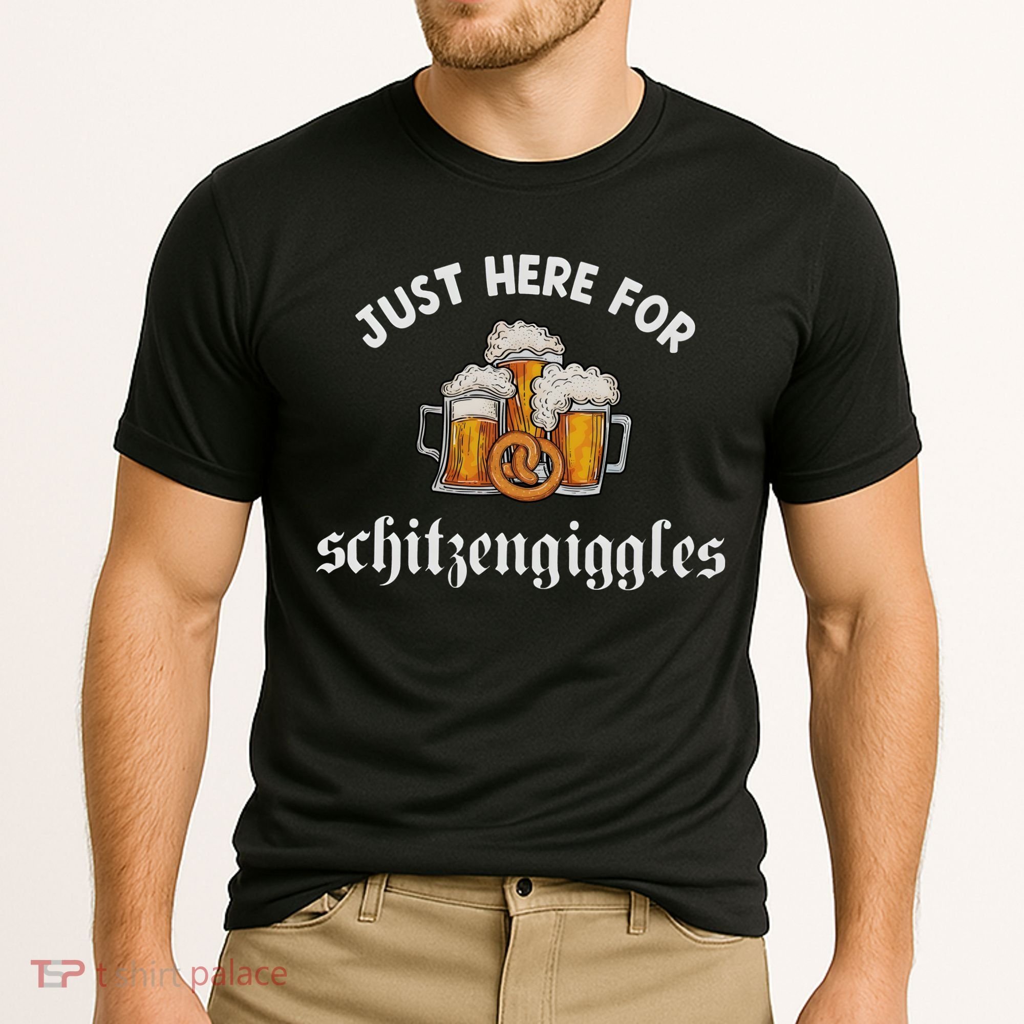 Just Here For Schitzengiggles Oktoberfest Drinking Team Cooling Performance Crew T-Shirt
