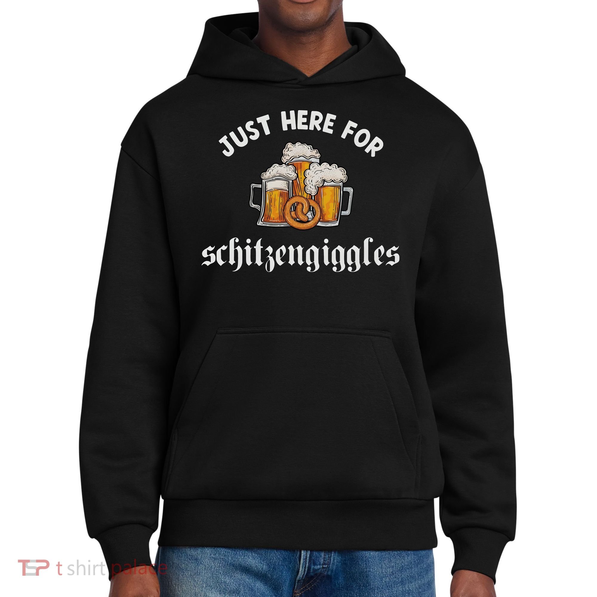 Just Here For Schitzengiggles Oktoberfest Drinking Team District V.I.T. Heavyweight Hoodie