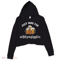 Just Here For Schitzengiggles Oktoberfest Drinking Team Crop Fleece Hoodie thumb 0