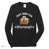 Just Here For Schitzengiggles Oktoberfest Drinking Team Tall Long Sleeve Shirt thumb 0
