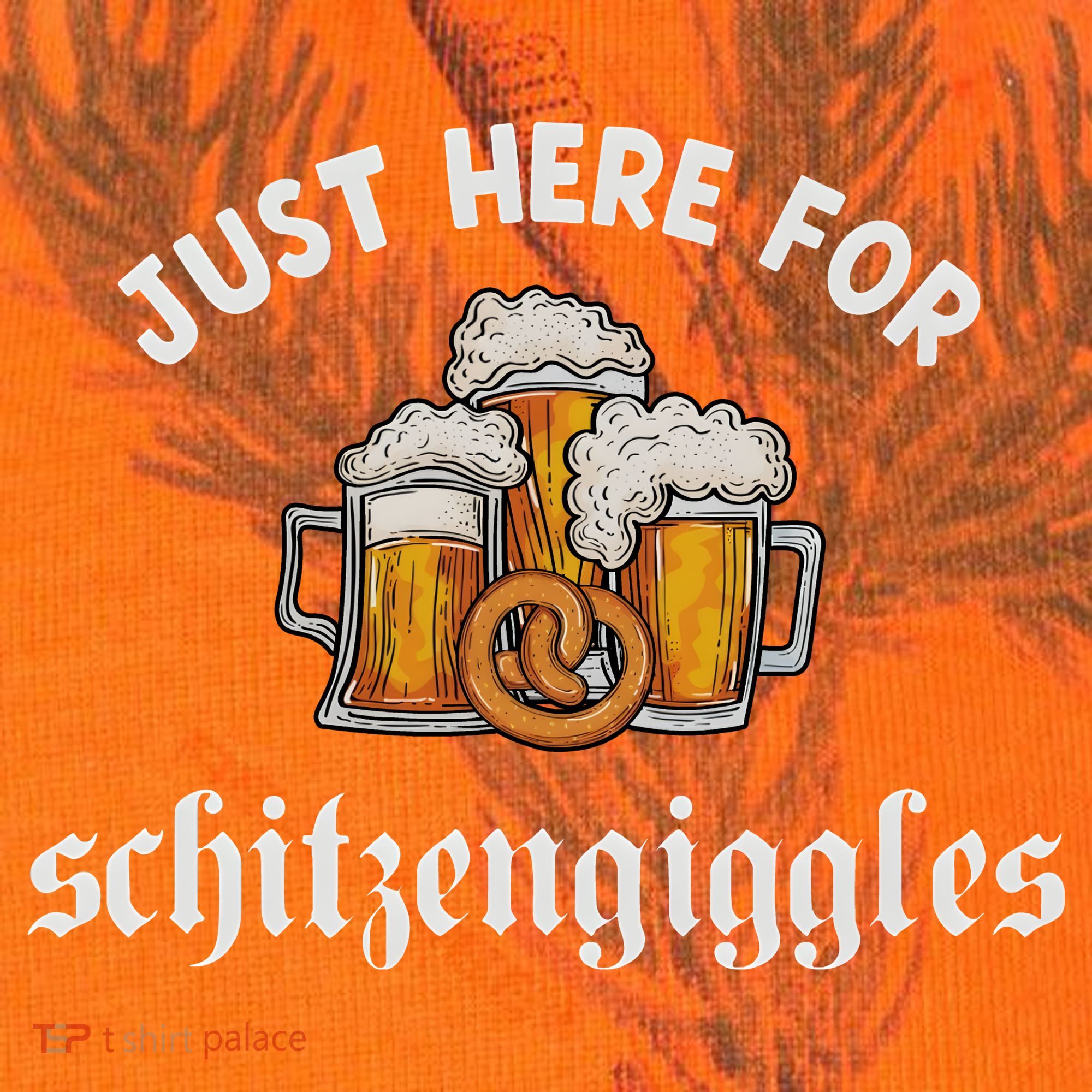 Just Here For Schitzengiggles Oktoberfest Drinking Team Kati Licensed 12" Camo Cuffed Beanie