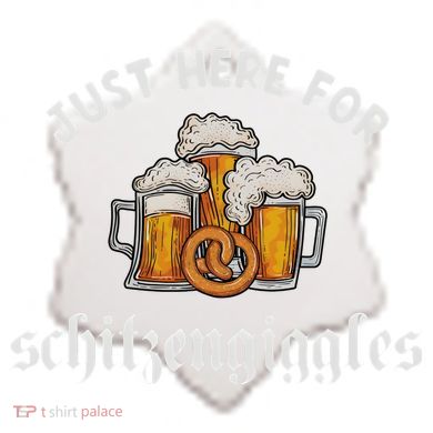 Just Here For Schitzengiggles Oktoberfest Drinking Team Ceramic Ornament