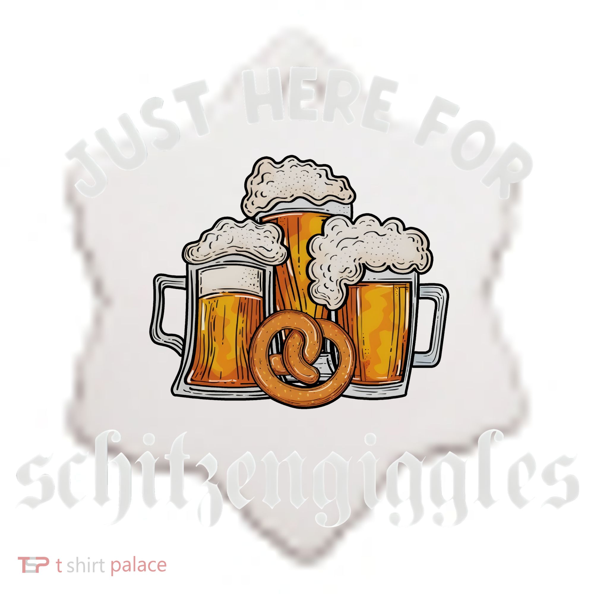 Just Here For Schitzengiggles Oktoberfest Drinking Team Ceramic Ornament
