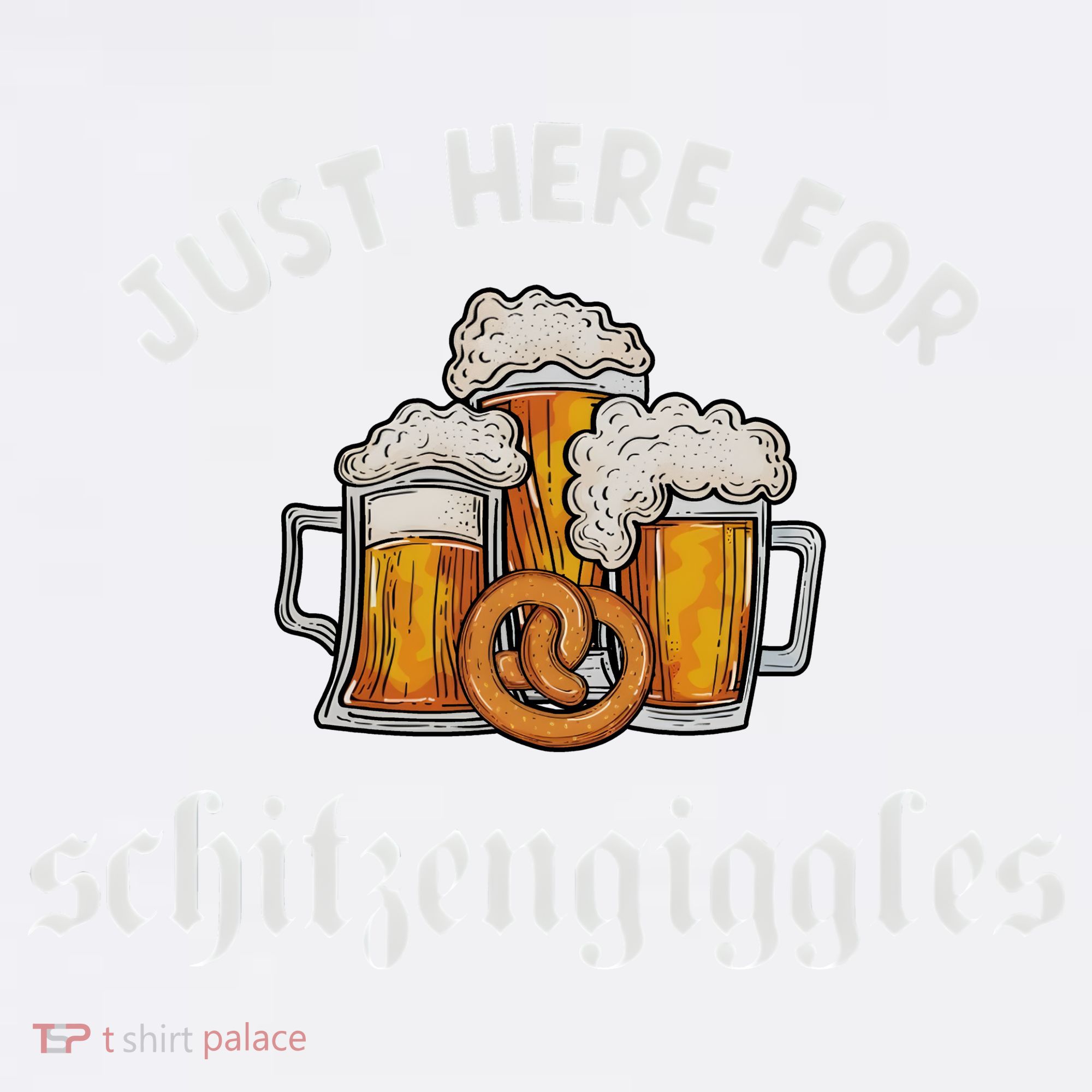 Just Here For Schitzengiggles Oktoberfest Drinking Team Garment-Dyed Sweatshirt