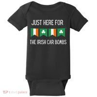 Just Here For the Irish Car Bombs St Patrick's Day Baby Bodysuit thumb 0