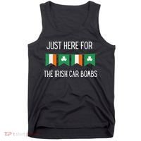 Just Here For the Irish Car Bombs St Patrick's Day Tank Top thumb 0
