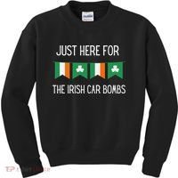 Just Here For the Irish Car Bombs St Patrick's Day Kids Sweatshirt thumb 0