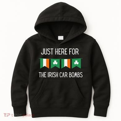 Just Here For the Irish Car Bombs St Patrick's Day Kids Hoodie