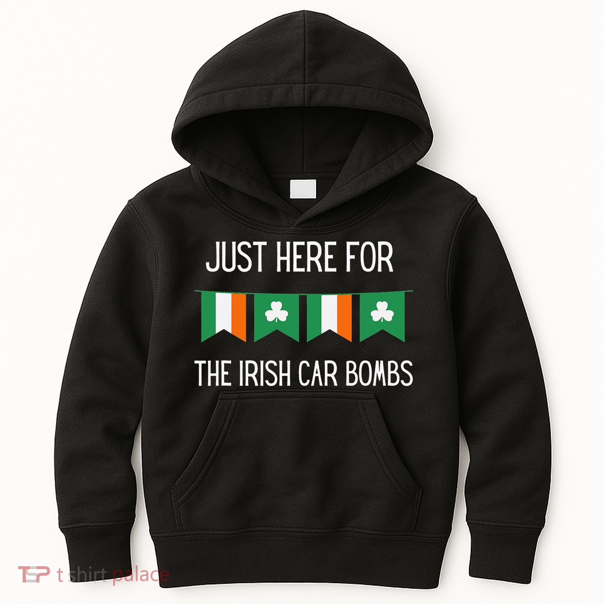 Just Here For the Irish Car Bombs St Patrick's Day Kids Hoodie