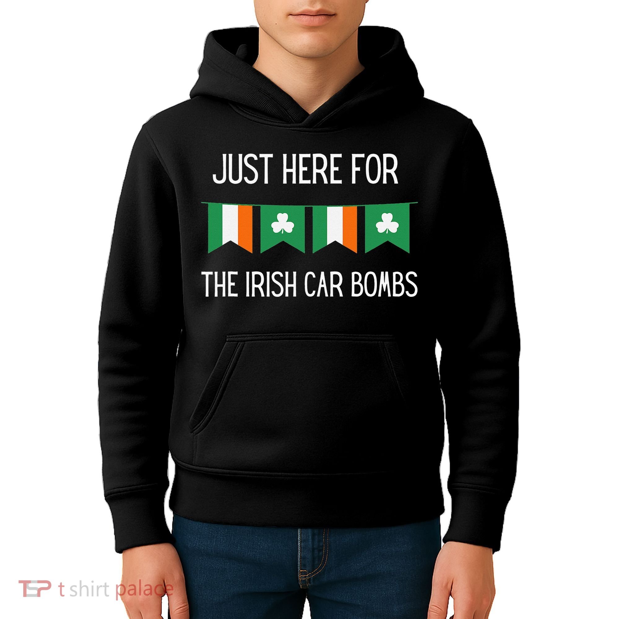 Just Here For the Irish Car Bombs St Patrick's Day Kids Hoodie