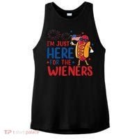 Just Here For The Wieners Ladies PosiCharge Tri-Blend Wicking Tank thumb 0