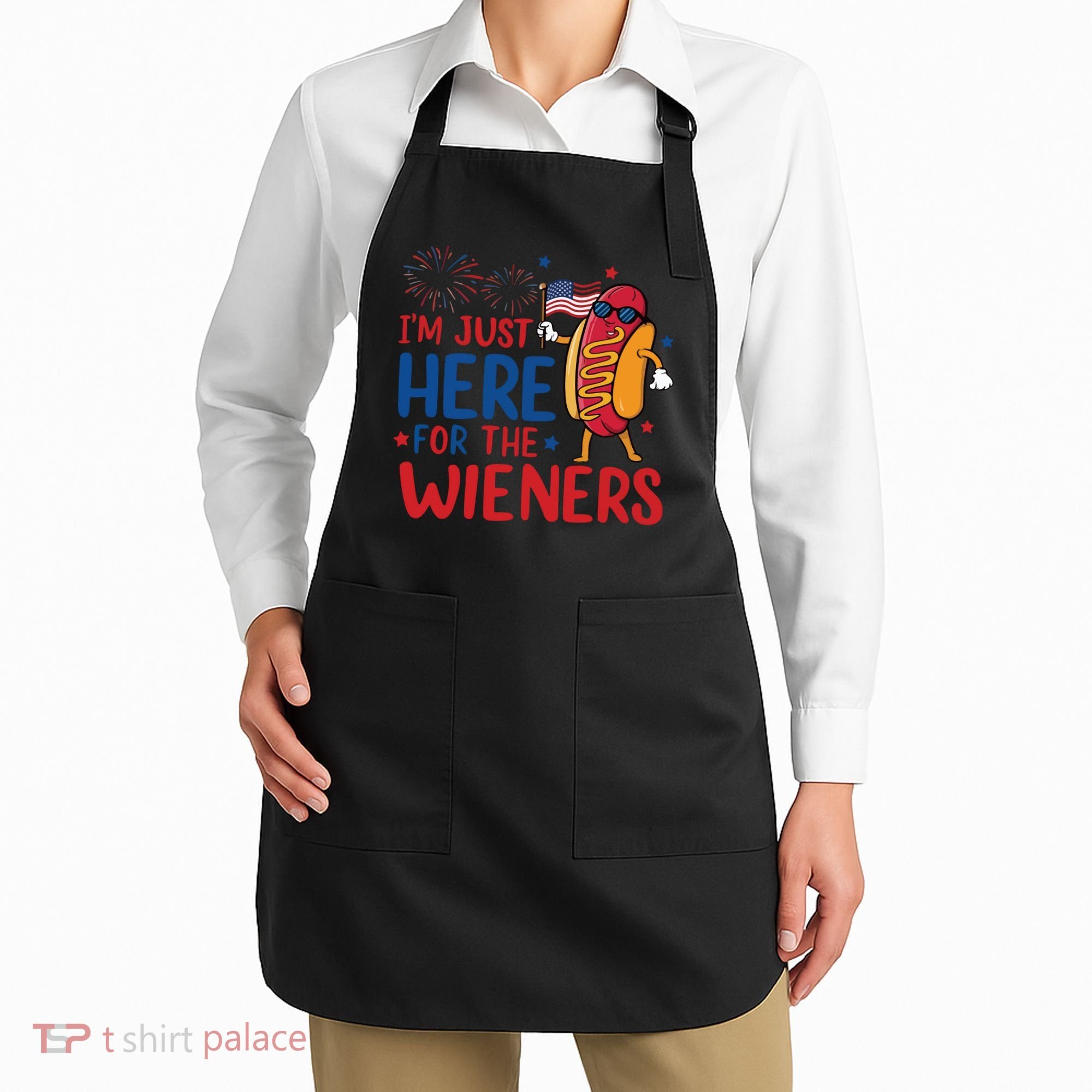 Just Here For The Wieners Apron