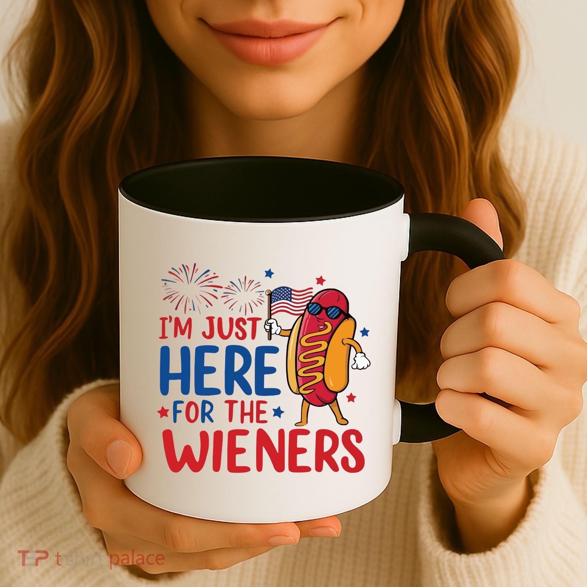 Just Here For The Wieners Coffee Mug