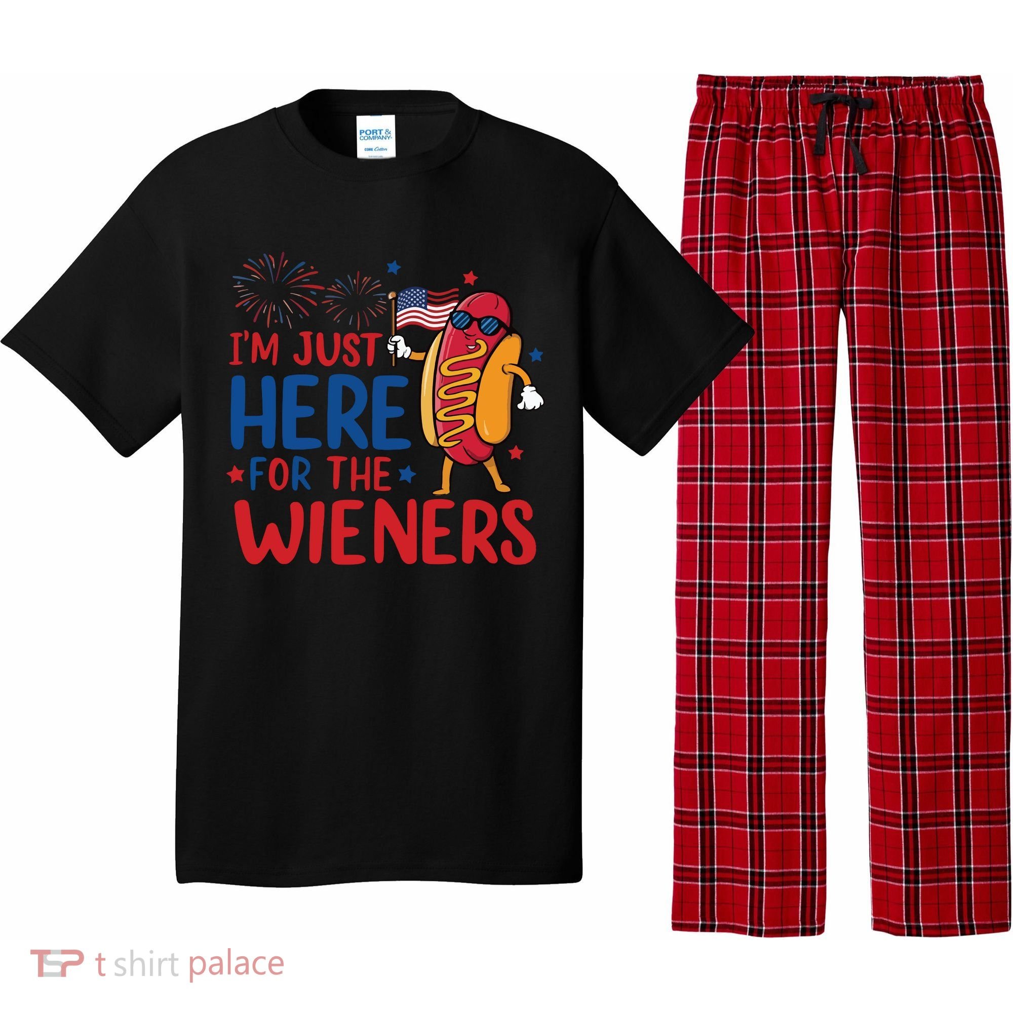Just Here For The Wieners Pajama Set