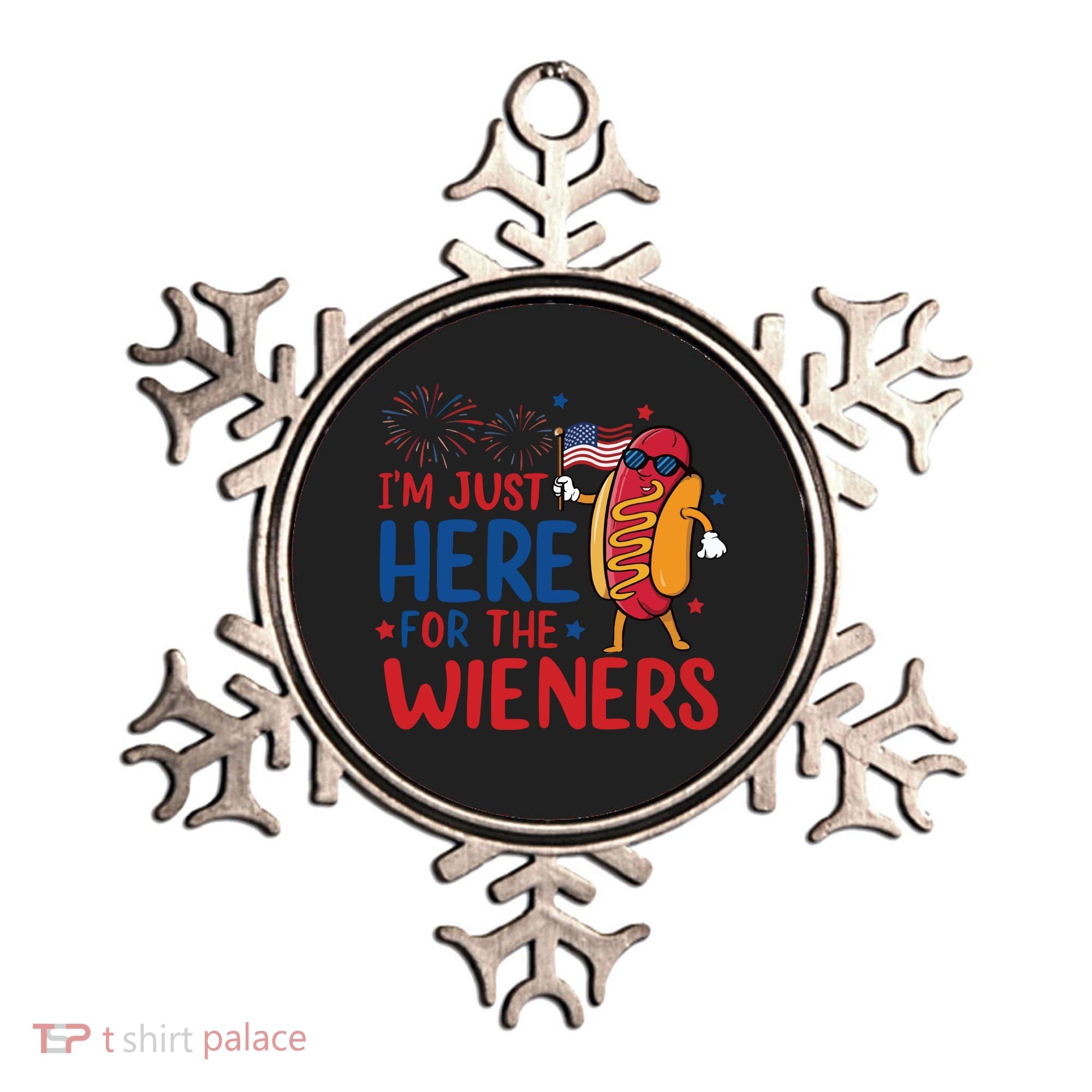 Just Here For The Wieners Ornament