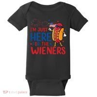 Just Here For The Wieners Baby Bodysuit thumb 0