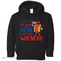 Just Here For The Wieners Toddler Hoodie thumb 0