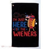 Just Here For The Wieners Golf Towel thumb 0