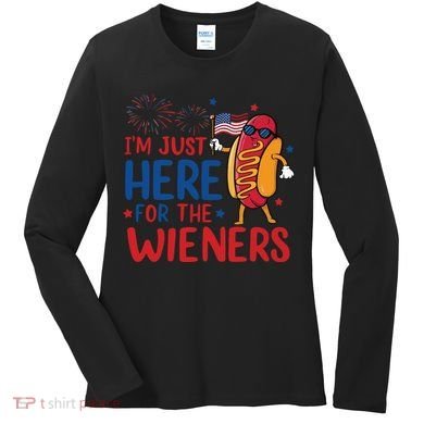 Just Here For The Wieners Women's Long Sleeve Shirt