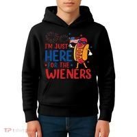 Just Here For The Wieners Kids Hoodie thumb 4