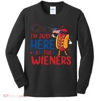 Just Here For The Wieners Kids Long Sleeve Shirt thumb 0