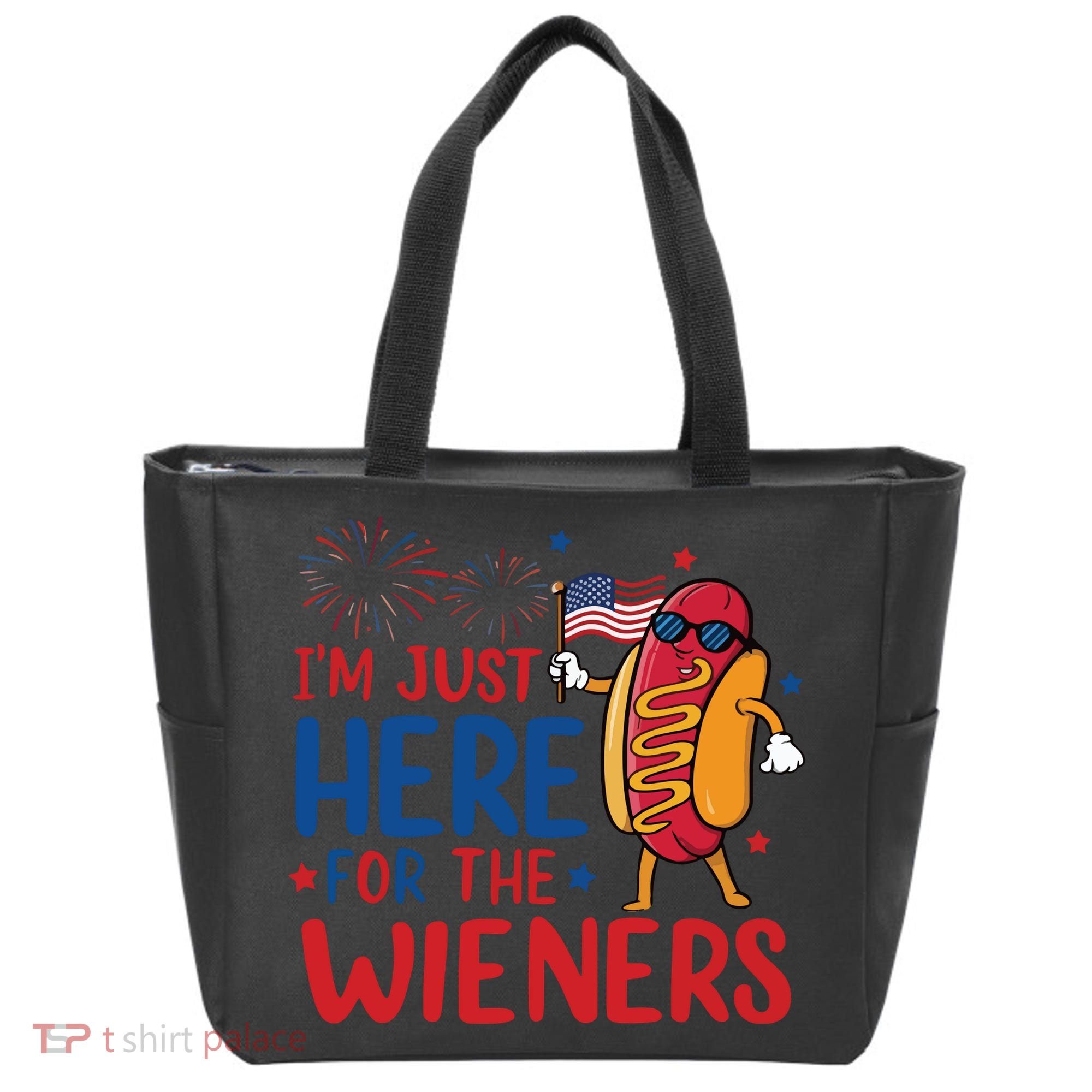 Just Here For The Wieners Tote Bag