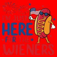 Just Here For The Wieners Santa Hat thumb 1