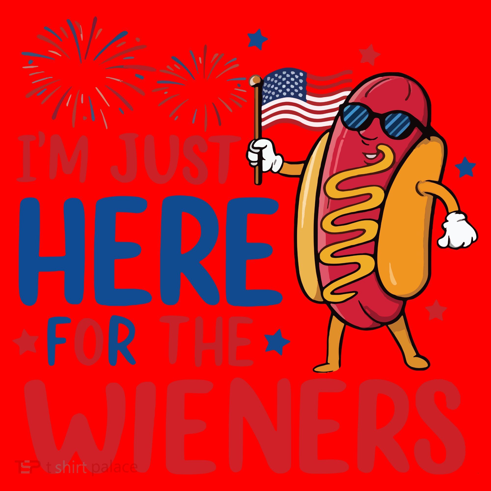 Just Here For The Wieners Santa Hat