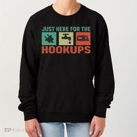 Just Here For The Hookups Motorhome Camping Rv Women's Sweatshirt thumb 0