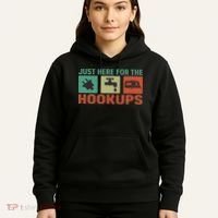 Just Here For The Hookups Motorhome Camping Rv Hoodie thumb 5