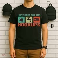 Just Here For The Hookups Motorhome Camping Rv T-Shirt thumb 6