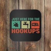 Just Here For The Hookups Motorhome Camping Rv Coaster thumb 0