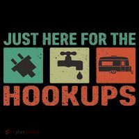 Just Here For The Hookups Motorhome Camping Rv Women's Hoodie thumb 2