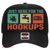 Just Here For The Hookups Motorhome Camping Rv Hat thumb 0