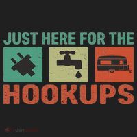Just Here For The Hookups Motorhome Camping Rv Hat thumb 2