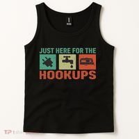 Just Here For The Hookups Motorhome Camping Rv Tank Top thumb 2