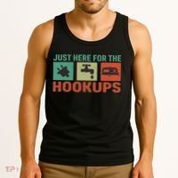 Just Here For The Hookups Motorhome Camping Rv Tank Top thumb 3
