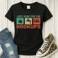 Just Here For The Hookups Motorhome Camping Rv Women's T-Shirt thumb 3