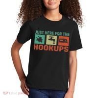 Just Here For The Hookups Motorhome Camping Rv Kids T-Shirt thumb 2